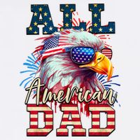 All American Dad Eagle Cropped Pullover Crew