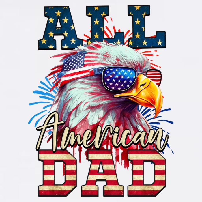 All American Dad Eagle Cropped Pullover Crew