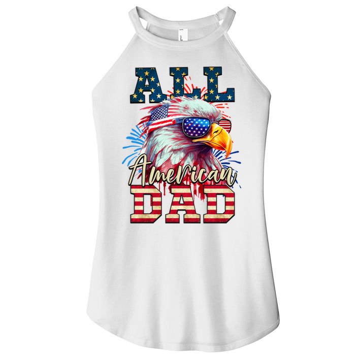 All American Dad Eagle Women's Perfect Tri Rocker Tank
