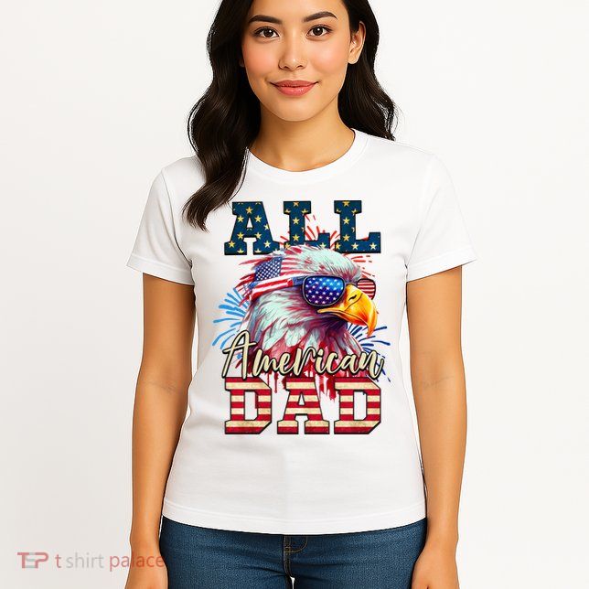 All American Dad Eagle Womens T-Shirt