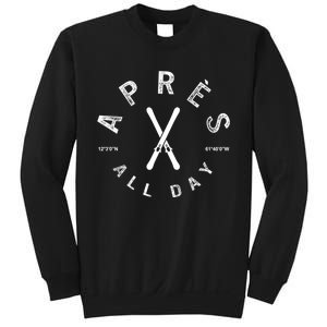 Apres All Day Winter Sports Apres Ski Lover Skiing Men Skier Sweatshirt