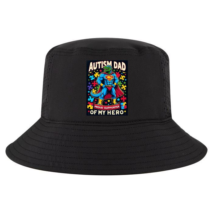Autism Awareness Dad Father Dinosaur Funny Proud Autism Dad Cool Comfort Performance Bucket Hat
