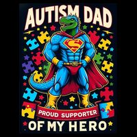 Autism Awareness Dad Father Dinosaur Funny Proud Autism Dad Backpack