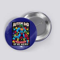 Autism Awareness Dad Father Dinosaur Funny Proud Autism Dad Button