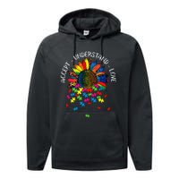 Autism Awareness Daisy Flower Accept Understand Love Performance Fleece Hoodie