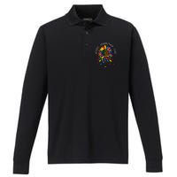 Autism Awareness Daisy Flower Accept Understand Love Performance Long Sleeve Polo