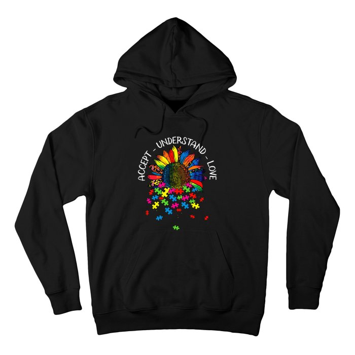 Autism Awareness Daisy Flower Accept Understand Love Hoodie