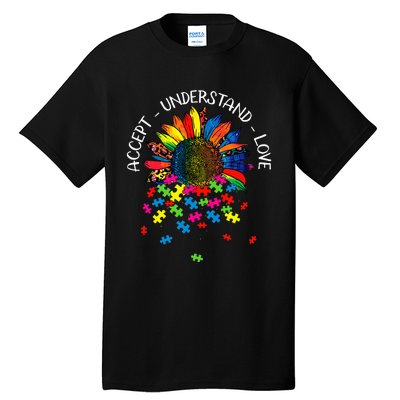 Autism Awareness Daisy Flower Accept Understand Love Tall T-Shirt