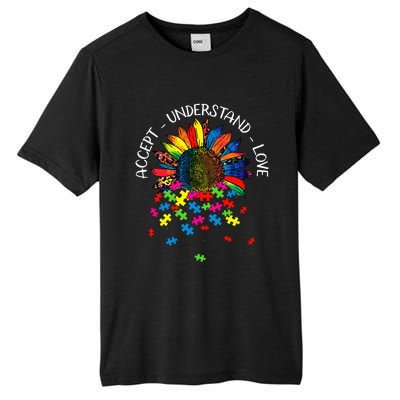 Autism Awareness Daisy Flower Accept Understand Love Tall Fusion ChromaSoft Performance T-Shirt