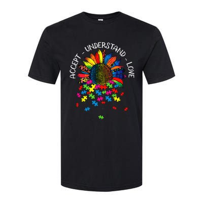 Autism Awareness Daisy Flower Accept Understand Love Softstyle CVC T-Shirt