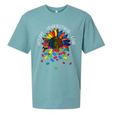 Autism Awareness Daisy Flower Accept Understand Love Sueded Cloud Jersey T-Shirt