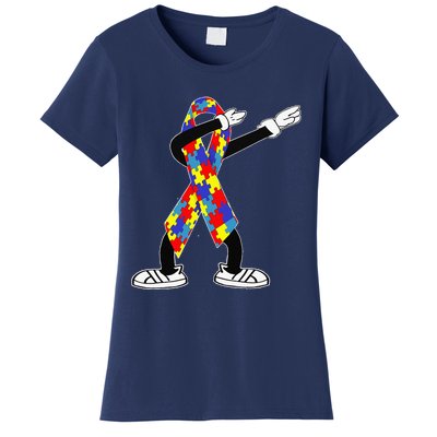 Autism Awareness Dabbing Puzzle Piece Love Dab Dance Women's T-Shirt