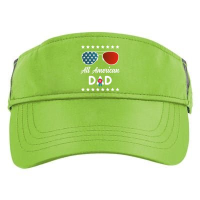 All American Dad 4th Of July Gift Adult Drive Performance Visor