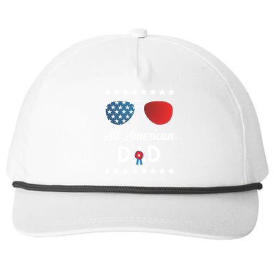 All American Dad 4th Of July Gift Snapback Five-Panel Rope Hat