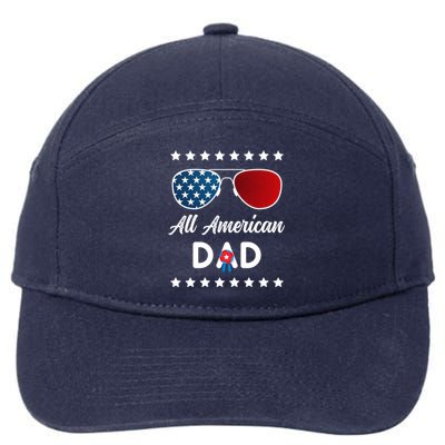 All American Dad 4th Of July Gift 7-Panel Snapback Hat