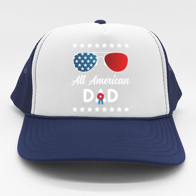 All American Dad 4th Of July Gift Trucker Hat