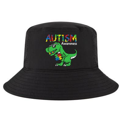 Autism Awareness Dinosaur Autism Heart Puzzle Cool Comfort Performance Bucket Hat
