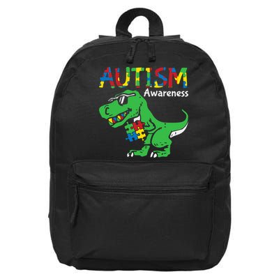 Autism Awareness Dinosaur Autism Heart Puzzle 16 in Basic Backpack