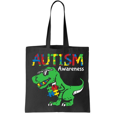 Autism Awareness Dinosaur Autism Heart Puzzle Bag