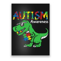Autism Awareness Dinosaur Autism Heart Puzzle Poster