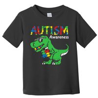 Autism Awareness Dinosaur Autism Heart Puzzle Toddler T-Shirt