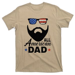 All American Dad Bearded Fathers Day T-Shirt