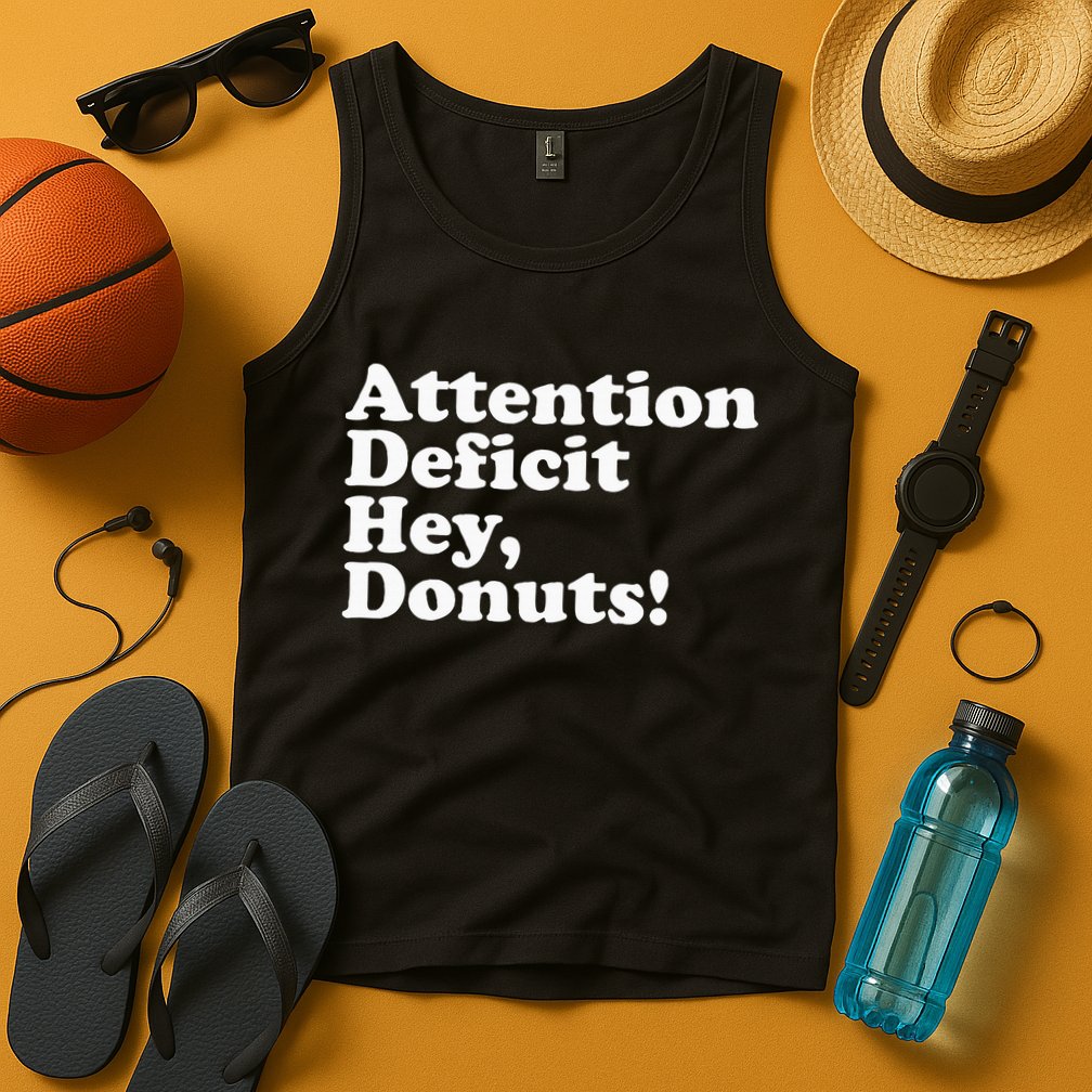 Adhd Attention Deficit Hey Donuts! Lt Tank Top