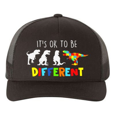 Autism Awareness Dinosaur Boys Its Ok To Be Different Yupoong Adult 5-Panel Trucker Hat