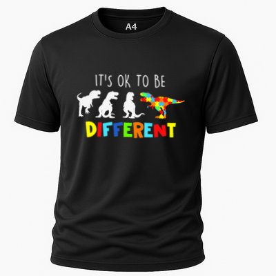 Autism Awareness Dinosaur Boys Its Ok To Be Different Cooling Performance Crew T-Shirt