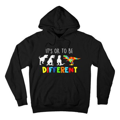 Autism Awareness Dinosaur Boys Its Ok To Be Different Hoodie