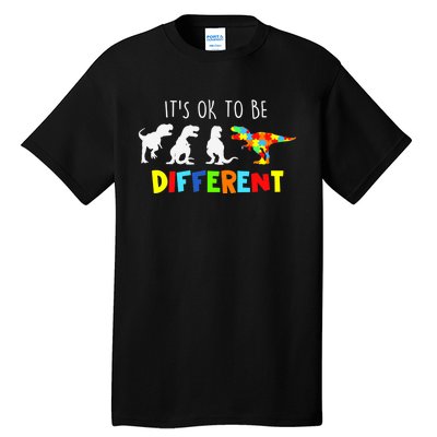 Autism Awareness Dinosaur Boys Its Ok To Be Different Tall T-Shirt