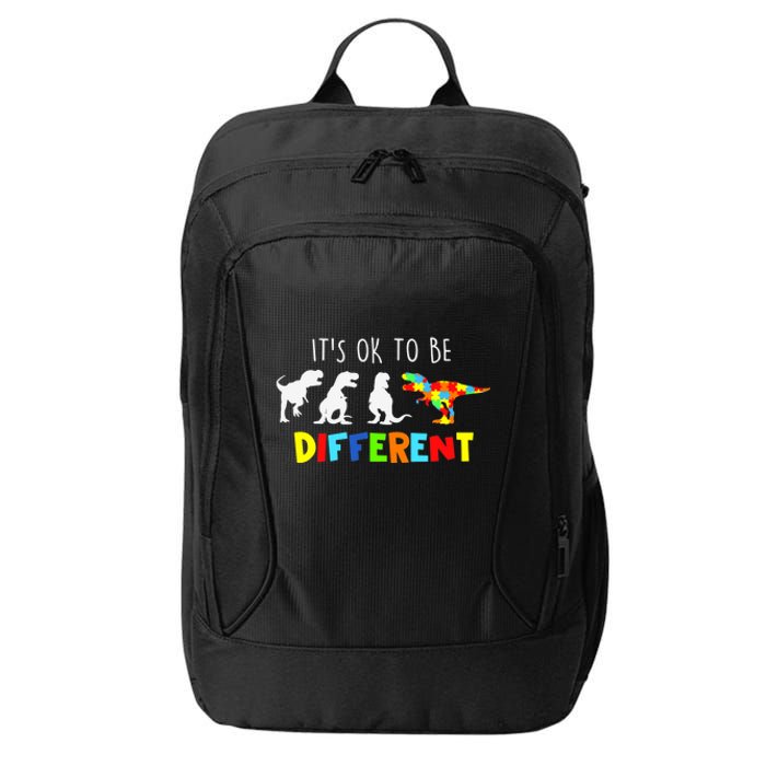 Autism Awareness Dinosaur Boys Its Ok To Be Different City Backpack