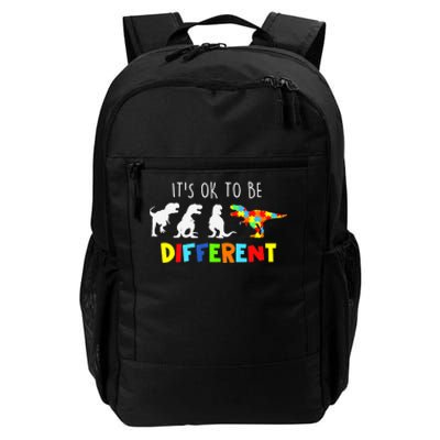 Autism Awareness Dinosaur Boys Its Ok To Be Different Daily Commute Backpack