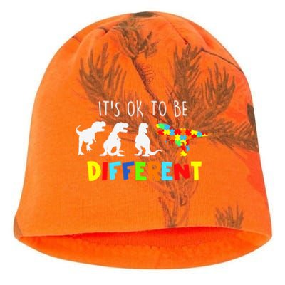 Autism Awareness Dinosaur Boys Its Ok To Be Different Kati - Camo Knit Beanie