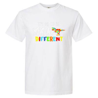 Autism Awareness Dinosaur Boys Its Ok To Be Different Garment-Dyed Heavyweight T-Shirt