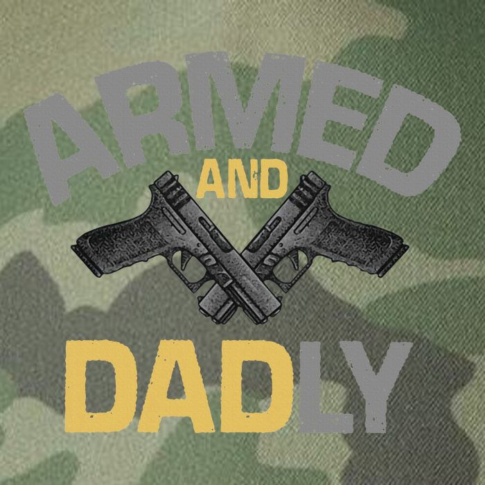 Armed And Dadly Deadly Father For Fathers Day Legacy Tie Dye Trucker Hat