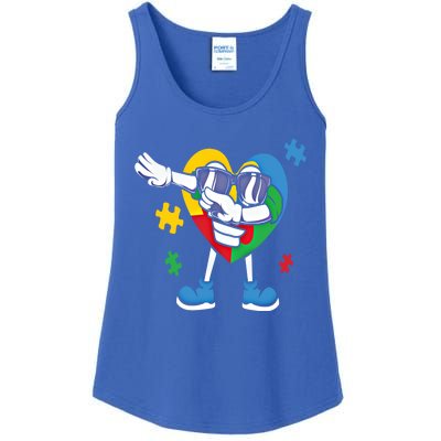 Autism Awareness Dabbing Puzzle Cool Gift Ladies Essential Tank