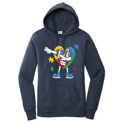 Autism Awareness Dabbing Puzzle Cool Gift Women's Pullover Hoodie