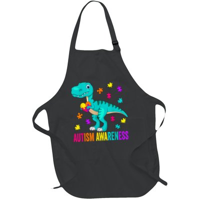 Autism Awareness Dinosaur Colorful Autism Puzzle Pieces Apron