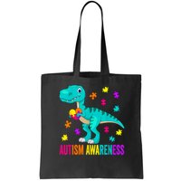 Autism Awareness Dinosaur Colorful Autism Puzzle Pieces Bag