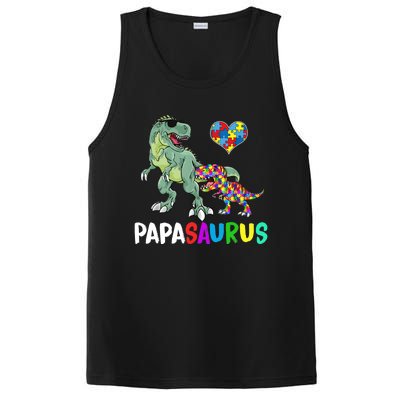 Autism Awareness Dinosaur Papasaurus Papa PosiCharge Competitor Tank