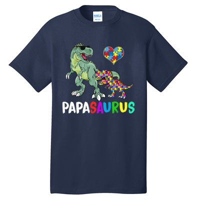 Autism Awareness Dinosaur Papasaurus Papa Tall T-Shirt