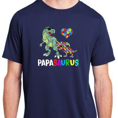 Autism Awareness Dinosaur Papasaurus Papa Adult ChromaSoft Performance T-Shirt