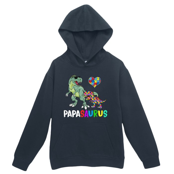 Autism Awareness Dinosaur Papasaurus Papa Urban Pullover Hoodie