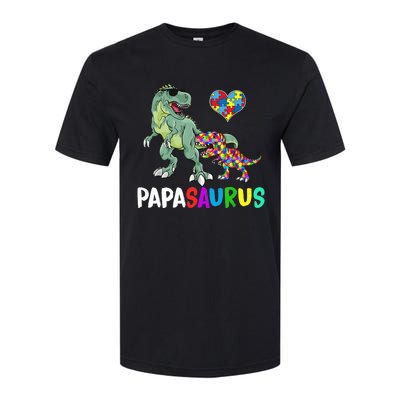 Autism Awareness Dinosaur Papasaurus Papa Softstyle CVC T-Shirt