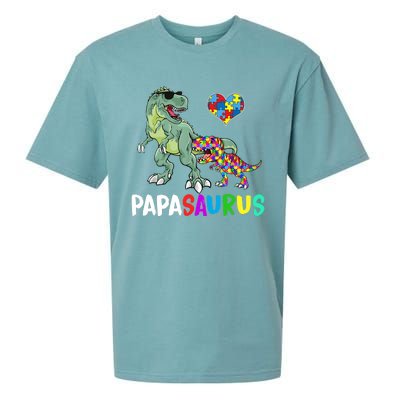 Autism Awareness Dinosaur Papasaurus Papa Sueded Cloud Jersey T-Shirt