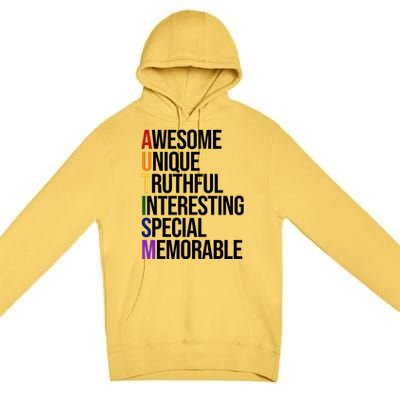 Autism Awesome Definition Premium Pullover Hoodie