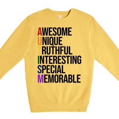 Autism Awesome Definition Premium Crewneck Sweatshirt