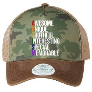 Autism Awesome Definition Legacy Tie Dye Trucker Hat