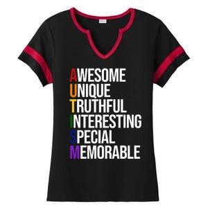 Autism Awesome Definition Ladies Halftime Notch Neck Tee